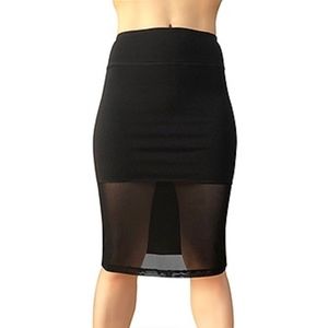NS Activewear Stretch Straight Skirt with Mesh